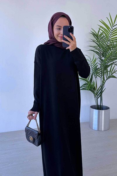 Ka Hijab Mercerized Hijab Φόρεμα - Μαύρο