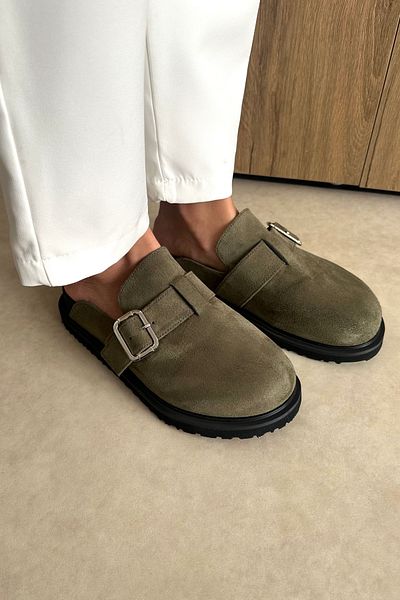 Mupa Shoes Γυναικείες Παντόφλες KHAKI SUEDE