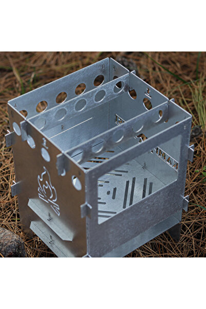 Kamp Ayısı ® Pyroeco™ Ateş Kutusu: Pratik Ve Katlanabilir Çantalı Metal Kamp Ocağı