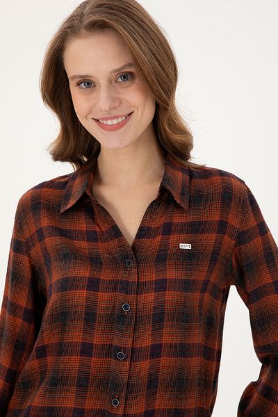 U.S. Polo Assn. Cămașă cu mânecă lungă Tile pentru femei 50291117 -VR031
