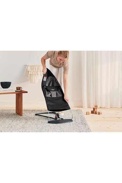 BabyBjörn Babybjorn Bouncer Balance Soft- Woven(Black/Dark Grey)