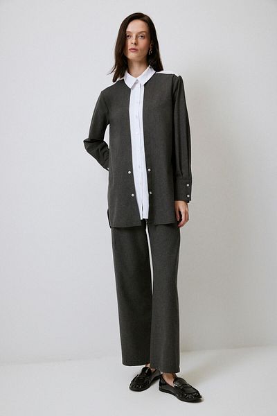 Touché Privé Thick Shirt with Melange Garnish
