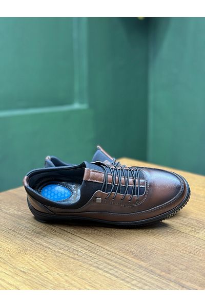 nuaA Men's Outer Genuine Leather Ultra Comfortable Full Orthopedic Stitched Casual Shoes