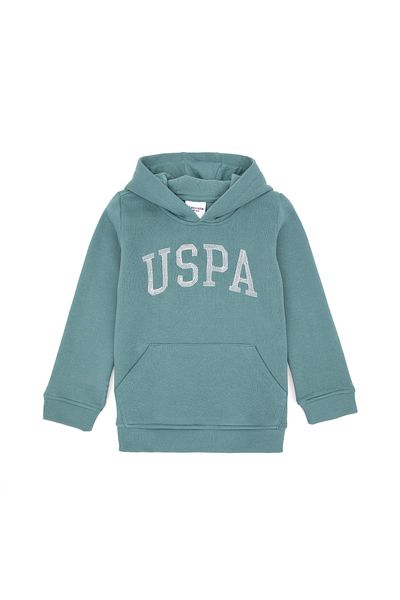 U.S. Polo Assn. Girl's Mint Basic Hooded Sweatshirt 50296388 -Vr090