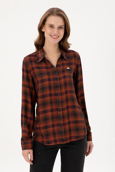 U.S. Polo Assn. Cămașă cu mânecă lungă Tile pentru femei 50291117 -VR031