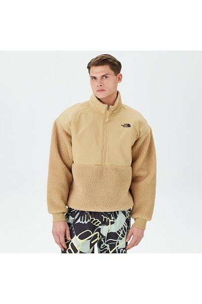 THE NORTH FACE Ανδρικό φούτερ με ψηλό πάσσαλο Fleece 1/4 σε μπεζ γιακά