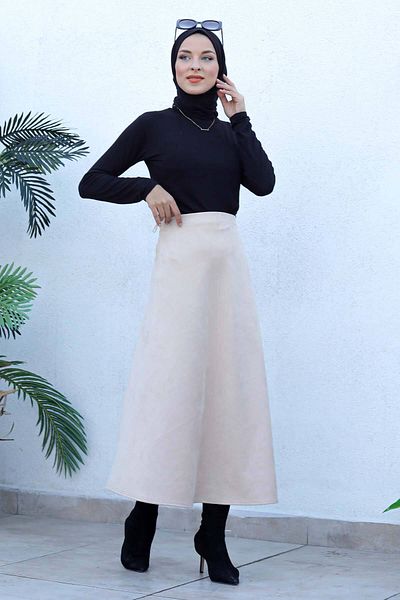 Tesettür Dünyası Wildleder-Mevlana-Rock Tsd0036 Beige