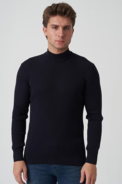 White Stone Águeda 1284 Slim Fit Yarım Balıkçı Triko Laci