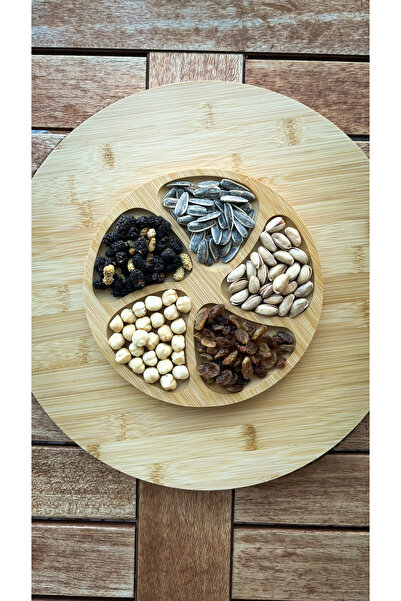 WARDY Ahsap Presentation Plate - 5 Compartments