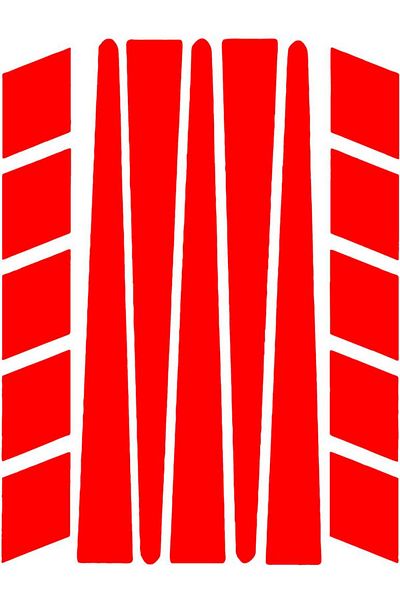 Çınar Extreme Strip Shaped Reflective Red Sticker - 8702924425830