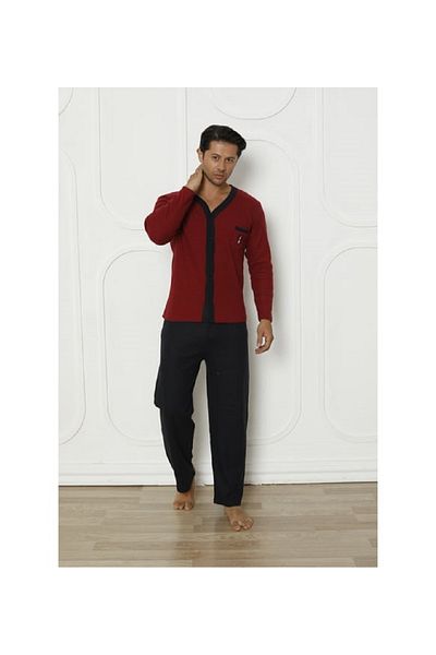 birsen içgiyim Winter Men's Front Button Pajamas