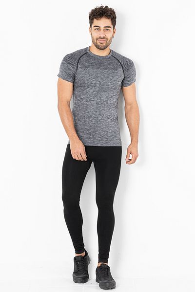 MioFit Ανδρικό αθλητικό μπλουζάκι Active Melange με κοντό μανίκι χωρίς ραφές