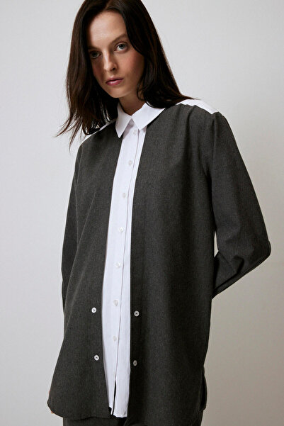 Touché Privé Thick Shirt with Melange Garnish