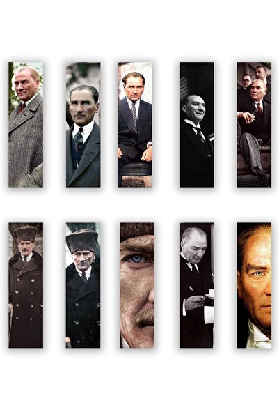 Genel Markalar 10 Adet Mustafa Kemal Atatürk Kitap Ayracı (40x145 mm)