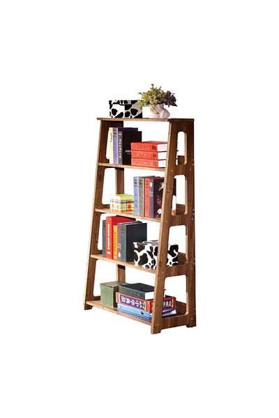micasa 4-Tier Elegant and Modern Design Pine Wood Storage Rack