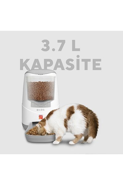 S-LINK Intelligent Remote Monitoring and Feeding Capable Automatic Food Container - Pet Feeder