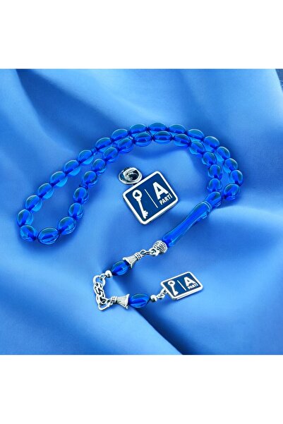 Kuyumcudan Anahtar Partisi Gümüş Yaka Rozeti ve Tesbih Seti