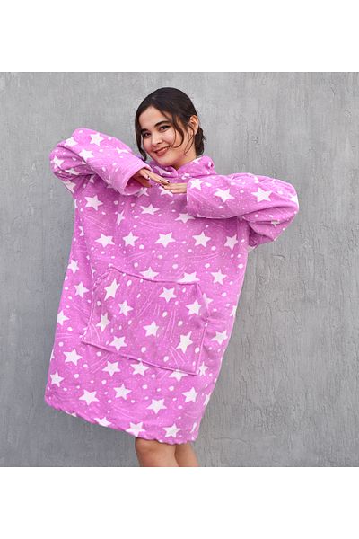 Pandamkee Welsoft Plush Fleece Wearable Blanket Pajamas