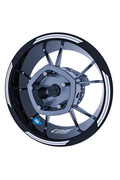 Çınar Extreme Reflektif Beyaz (Gri) Double Stripe Jant Şeridi Sticker Çınar E...
