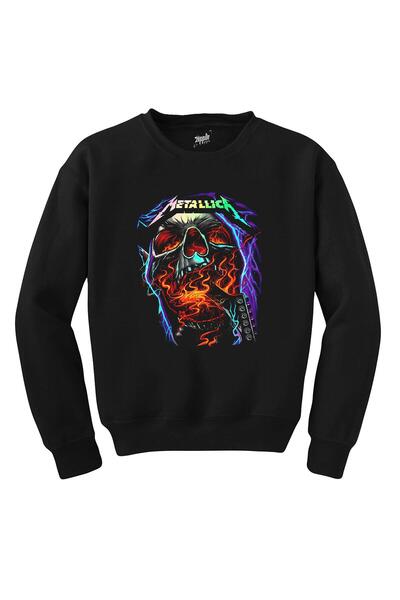 WAKHA Μαύρο φούτερ Metallica Skull Guitar