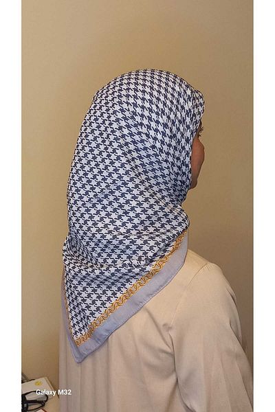İskeçe Exclusive Houndstooth Patterned Scarf in Special Box