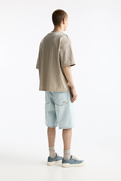 Pull & Bear Baggy denim bermuda şort