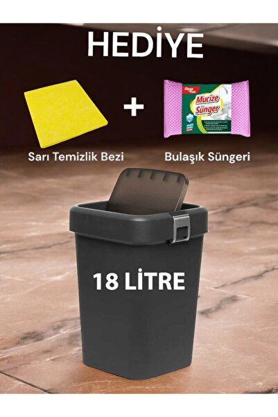 Motek COB-411S 18 Litre Çöp Kutusu Kovası + Temizlik Seti