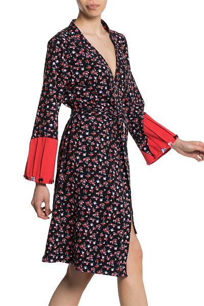 Doremi Long Sleeve Combed Cotton Dressing Gown - Comfortable Fit
