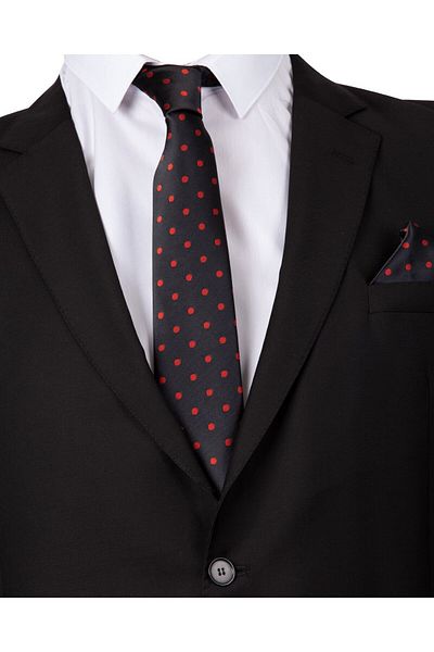 Vessimo Plus Size Men's Black Suit