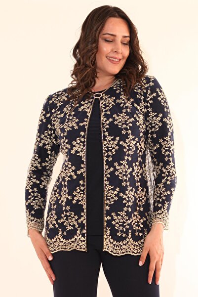 Ladies First Büyük Beden 2671 Lacivert Ikili Takım