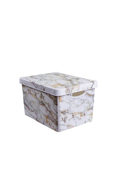 QUTU Διακοσμητικό κουτί αποθήκευσης Style Box Marble Pattern 20 L