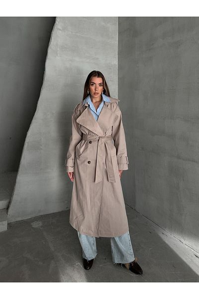 mydukkan.co Beige Belted Trench Coat