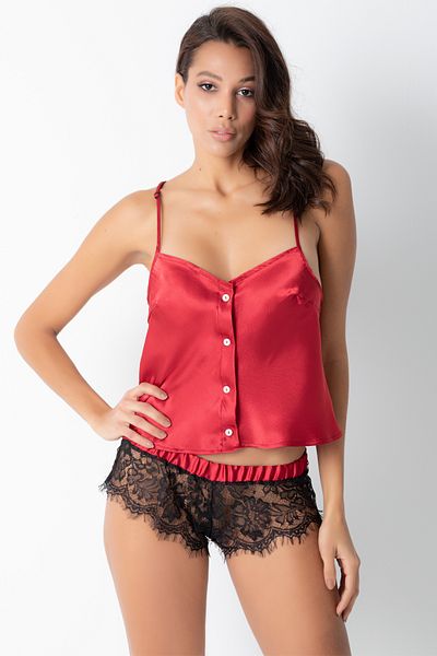 Phevos Set pantaloni scurți din satin