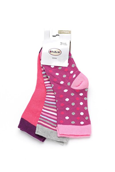 Doremi Girl's 3-Piece Patterned Sock Socks