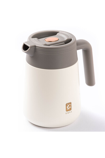 Tantitoni Okadi White Stainless Steel Thermos with Strainer 1L