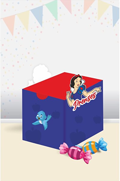 neşeli günlerim Pamuk Prenses Teması Kutu - Mini Hediyelik ( Şeker, Sakız, Dr...