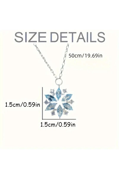 DANİSKA Zarif Mavi Kar Tanesi Kolye
