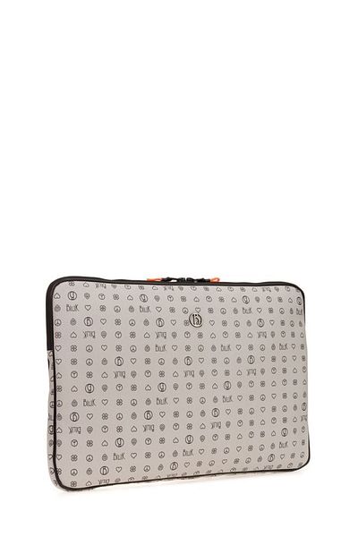 Bilik Deri Monogram Grey Unisex Laptop & Χαρτοφύλακας Laptop-mn 15,6"