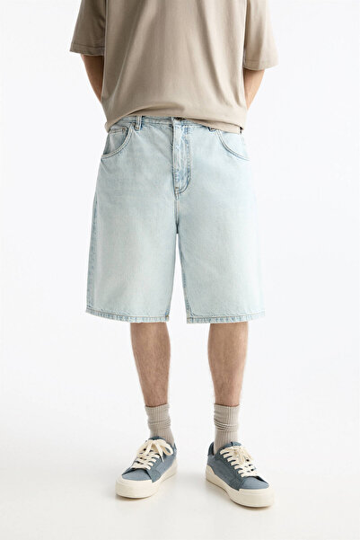 Pull & Bear Baggy denim bermuda şort