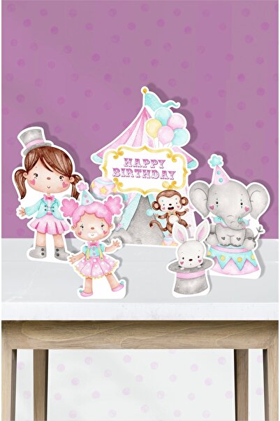 neşeli günlerim لوحة تمرير تحت عنوان السيرك الوردي لعيد الميلاد - ورق سميك