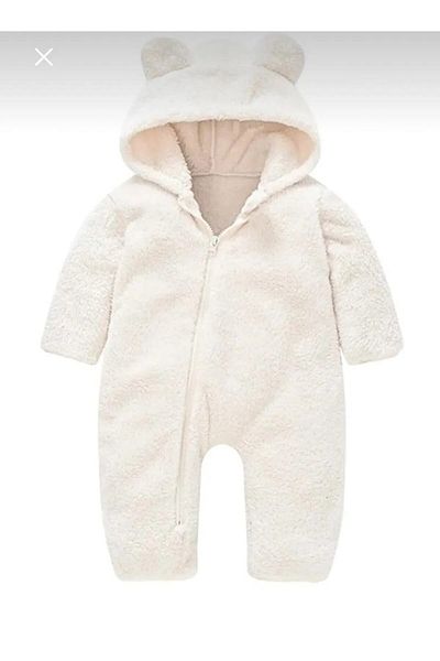 BABYSİ KİDS CLUB Hooded Zippered Baby & Kids Plush Welsoft Jumpsuit (OUTER AND INNER DOUBLE SIDED WELSOFT PLUSH WOOL)