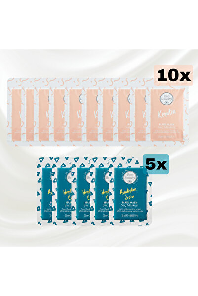 Bee Beauty Keratin Saç Maskesi 25 ml x 10 Adet - Hindistan Cevizi Saç Maskesi...
