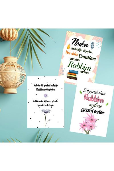 Fatofotofan Set of 3 Religious Motivational Quotes