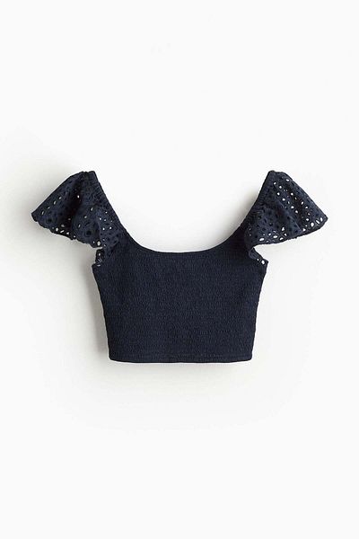H&M Smocked cropped top