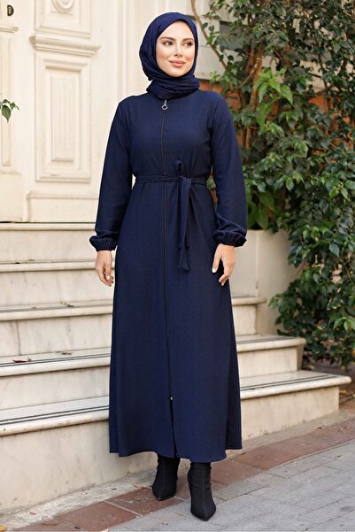 Bestenur حجاب إدنا بسحاب Ferace 1265 - أزرق داكن