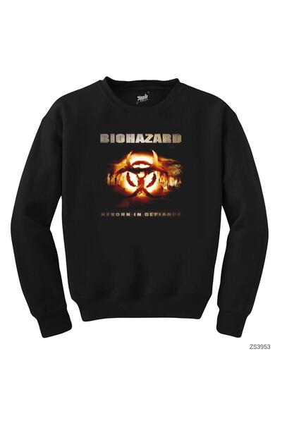 Biohazard Reborn In Defiance Siyah Sweatshirt