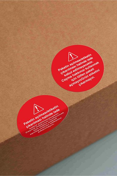Copyrite Hygiene Sticker Warning 4.5X4.5Cm Packaging Sticker