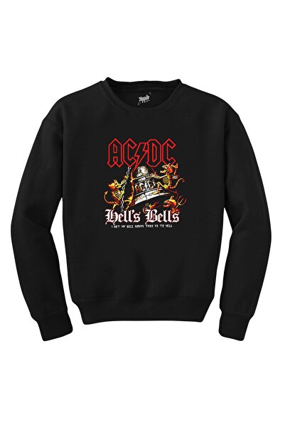 WAKHA تيشيرت AC DC Hells Bells باللون الأسود