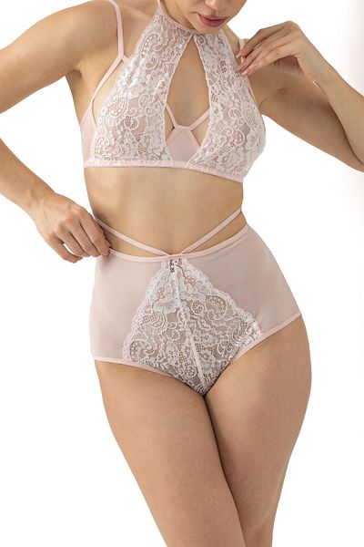 Miorre Detailliertes Fantasy-BH-Set mit Bügeln, Bezügen, Spitze und Paspeln