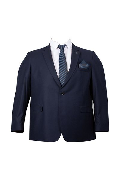 Vessimo Plus Size Men's Navy Blue Suit